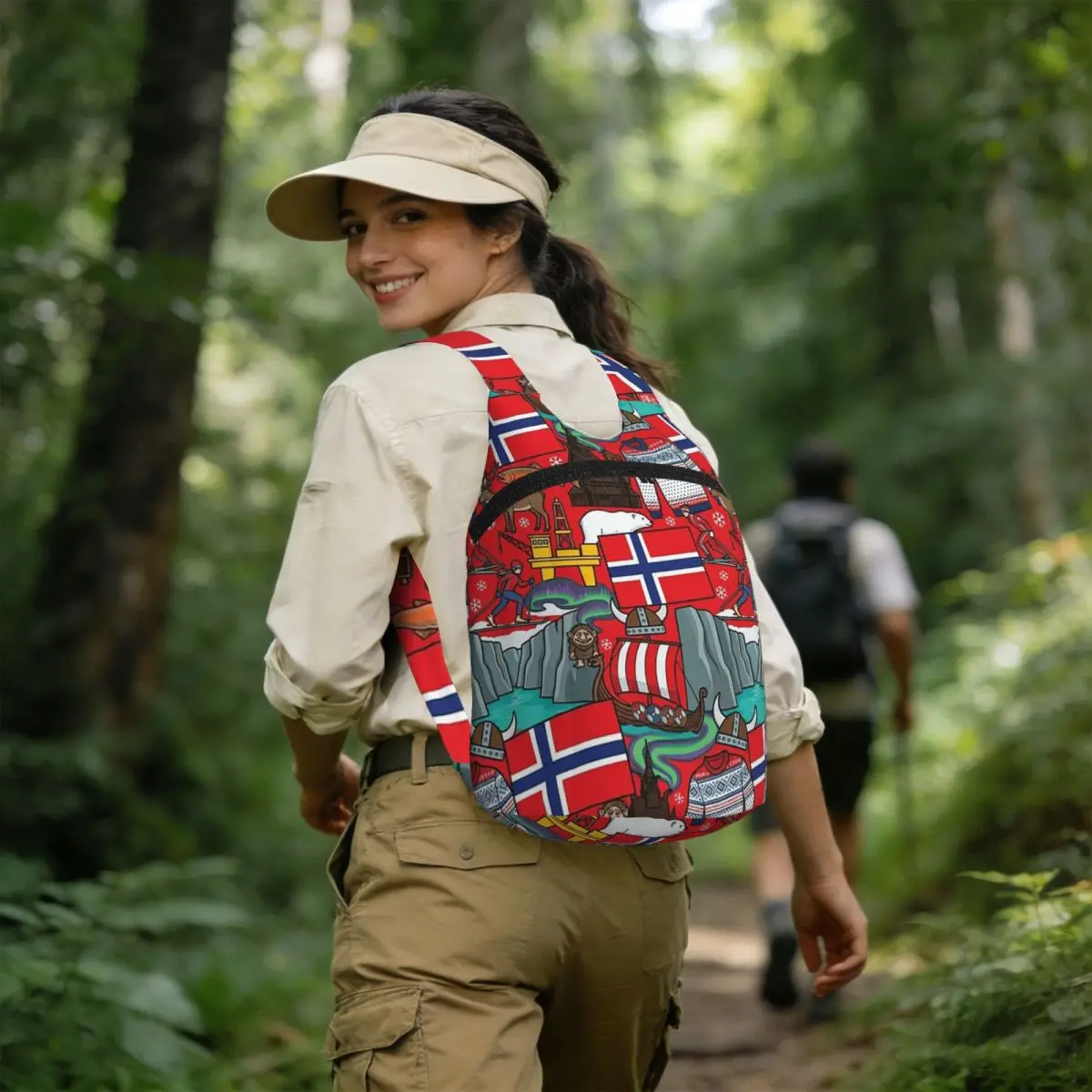 Vibrant Norway Heritage National Pride Backpack School Bag Hiking Travel Daypack for Men Women Storage Bookbag Shoulder Bags