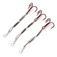 3pcs Lure Fishing Stingers Treble Hooks Stainless Steel Treble Hook Pike Perch Bass Predator Lure Tool Fishhook Fishing Tackleel