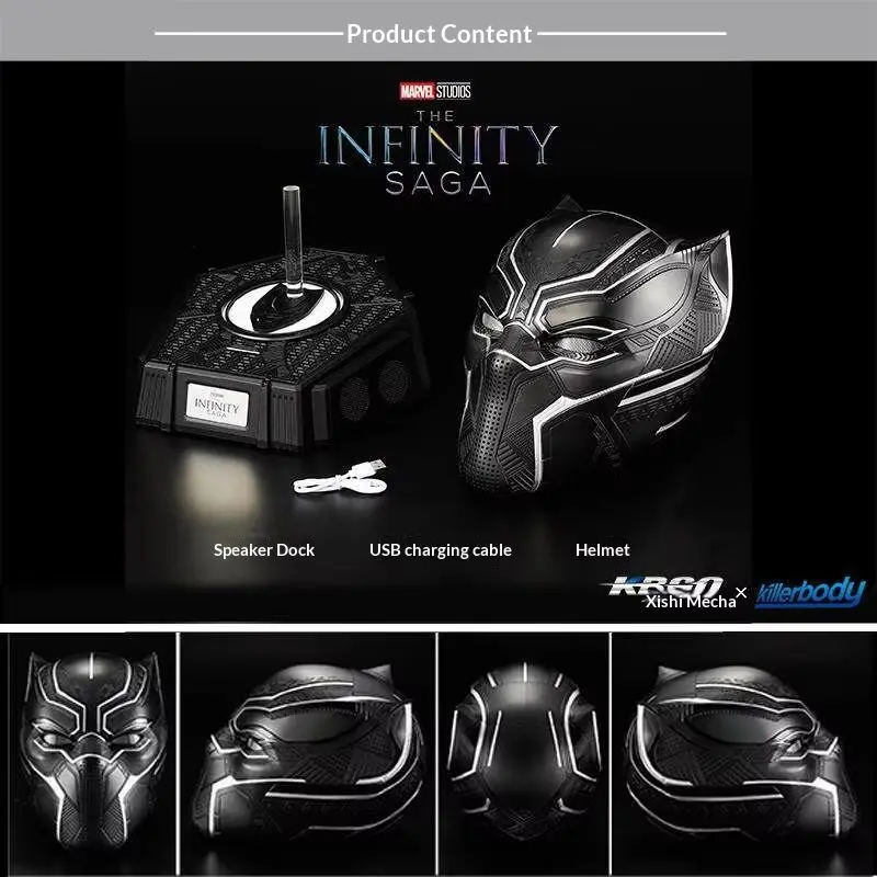 

Шлем Black Panther от Killerbody, масштаб 1:1, официально лицензированный Marvel, с подставкой для демонстрации, коллекционный реквизит из фильма, подарок