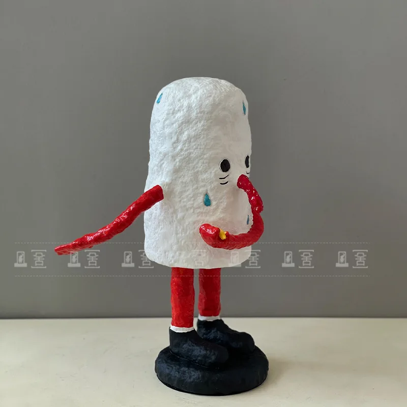 Simple cartoon painted cute snowman ornament living room TV cabinet children's room decoration