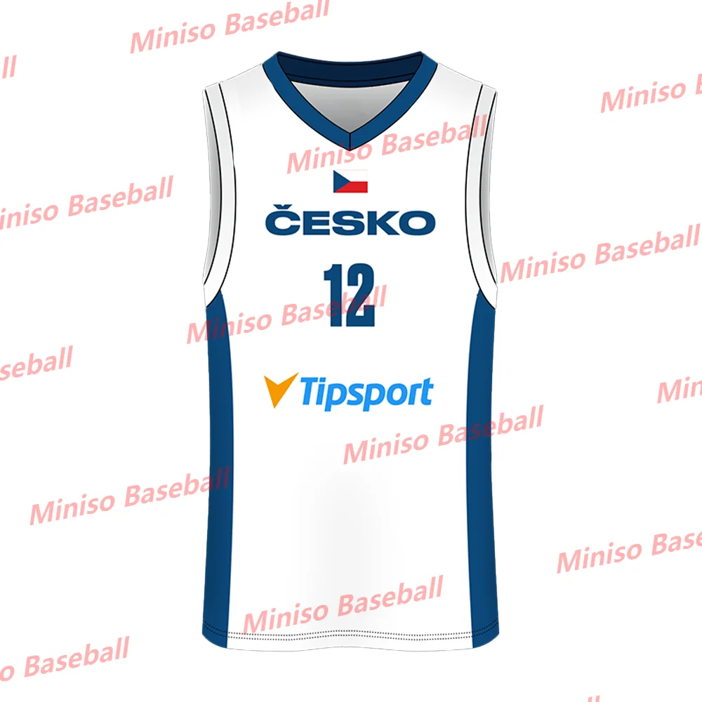 2024/2025 Czechoslovak Republic Basketball National Team Shirt Fandres bílä Czech basketball's hráčem Jersey Adult/KIDS