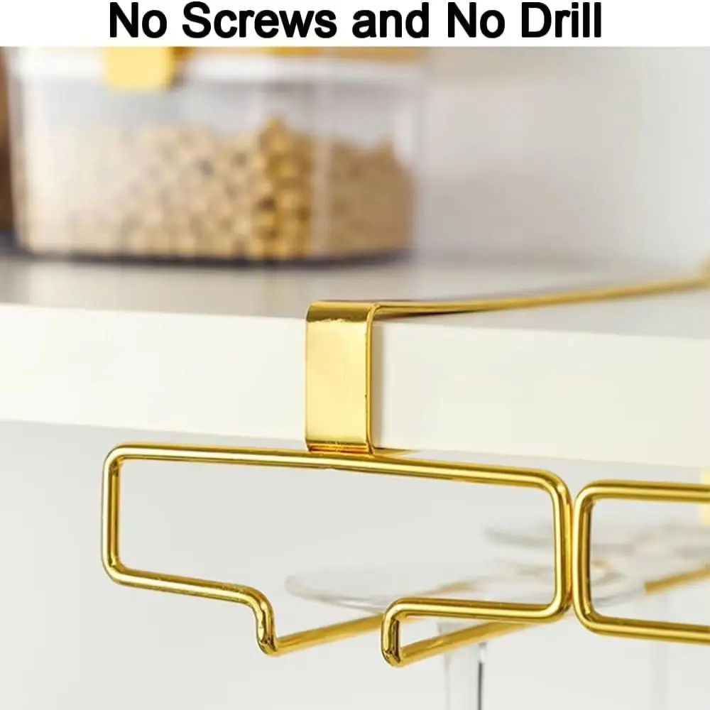 

Two rows Goblet Storage Shelf Durable Lightweight Wine Glass Holder Practical Space-Saving Kitchen Storage Shelf Kitchen Tools