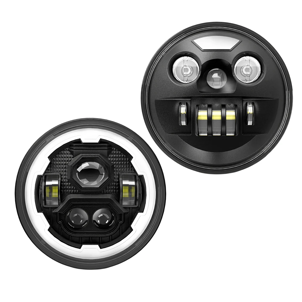 

7-дюймовый дневной ходовой фонарь 6000K H4, рабочий фонарь для мотоцикла, IP67, водонепроницаемая автомобильная рабочая лампа 9-32 В для Jeep Cherokee Wrangler YJ