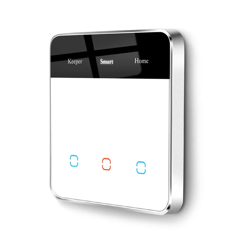 

Reliabletuya Smart для Google Alexa, домашний Wi-Fi, выключатель света, стеклянный сенсорный переключатель, трехсторонний белый