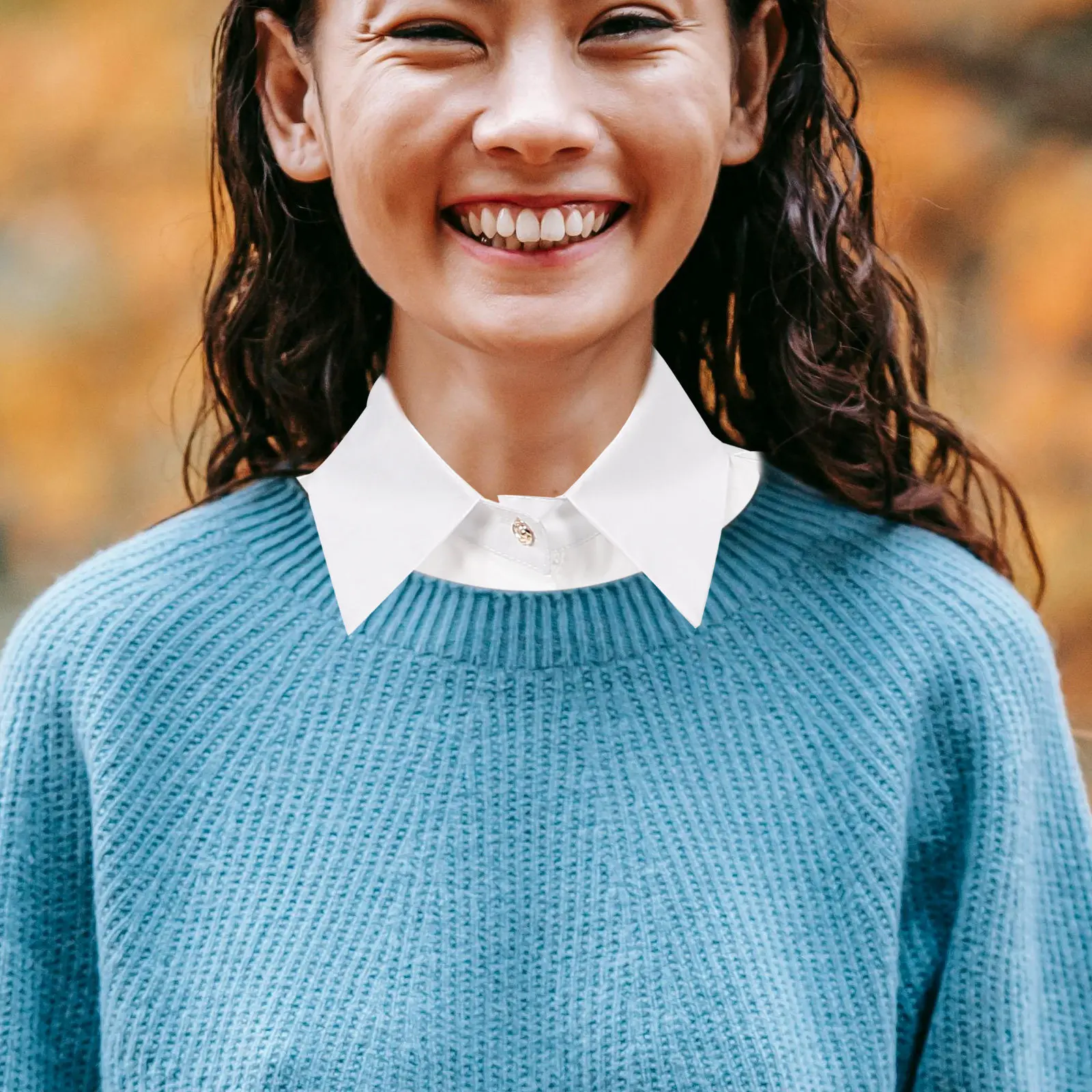 女性用取り外し可能なフェイクカラー布素材ソフトで快適な長持ちする若々しく鮮やかなスタイルオールマッチ偽襟服