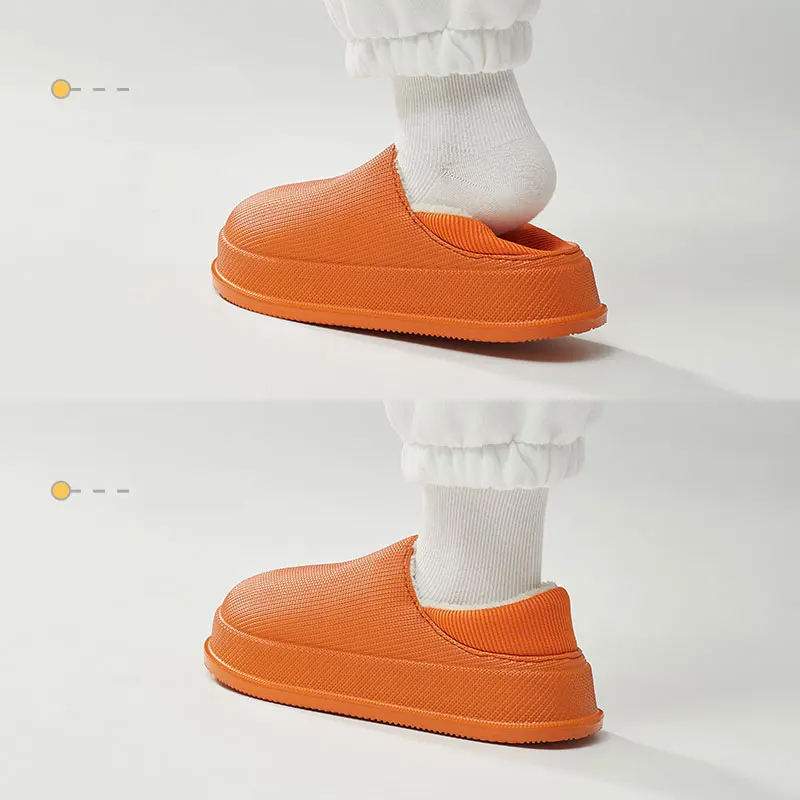 شل أحذية مقاوم للماء نعال من القطن النساء الشتاء حقيبة كعب أحذية قطنية المنزل داخلي بعد الولادة الحبس الأحذية الدافئة الرجال