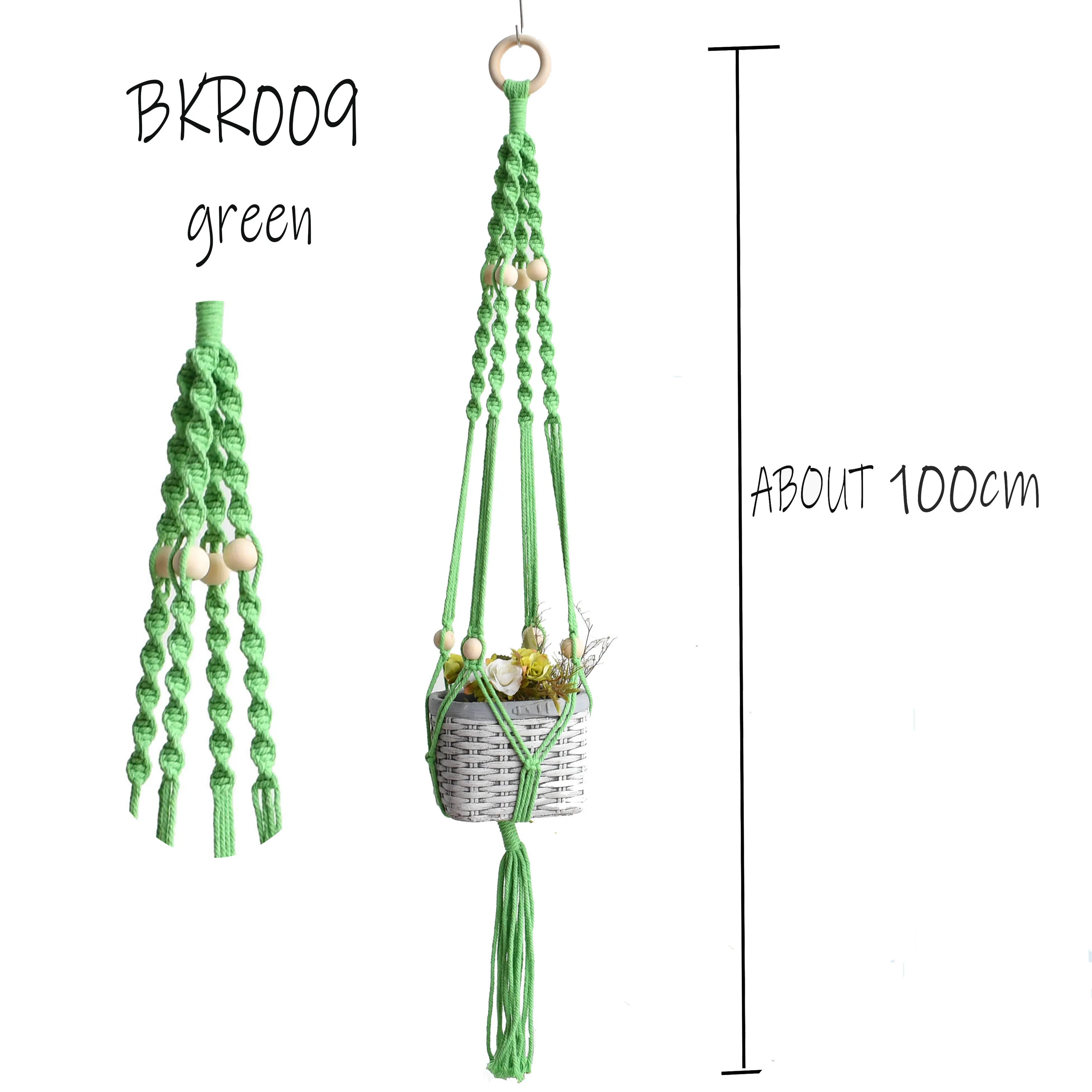 Macrame plant hanger for pot handmade hanger for plant macrame pot hanging with wood bead