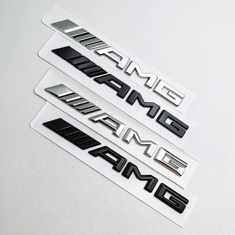 

3D ABS Black Logo For Mercedes Benz AMG Emblem Letters Car Trunk Badge W204 W205 W176 W177 W212 W213 AMG Sticker Accessories