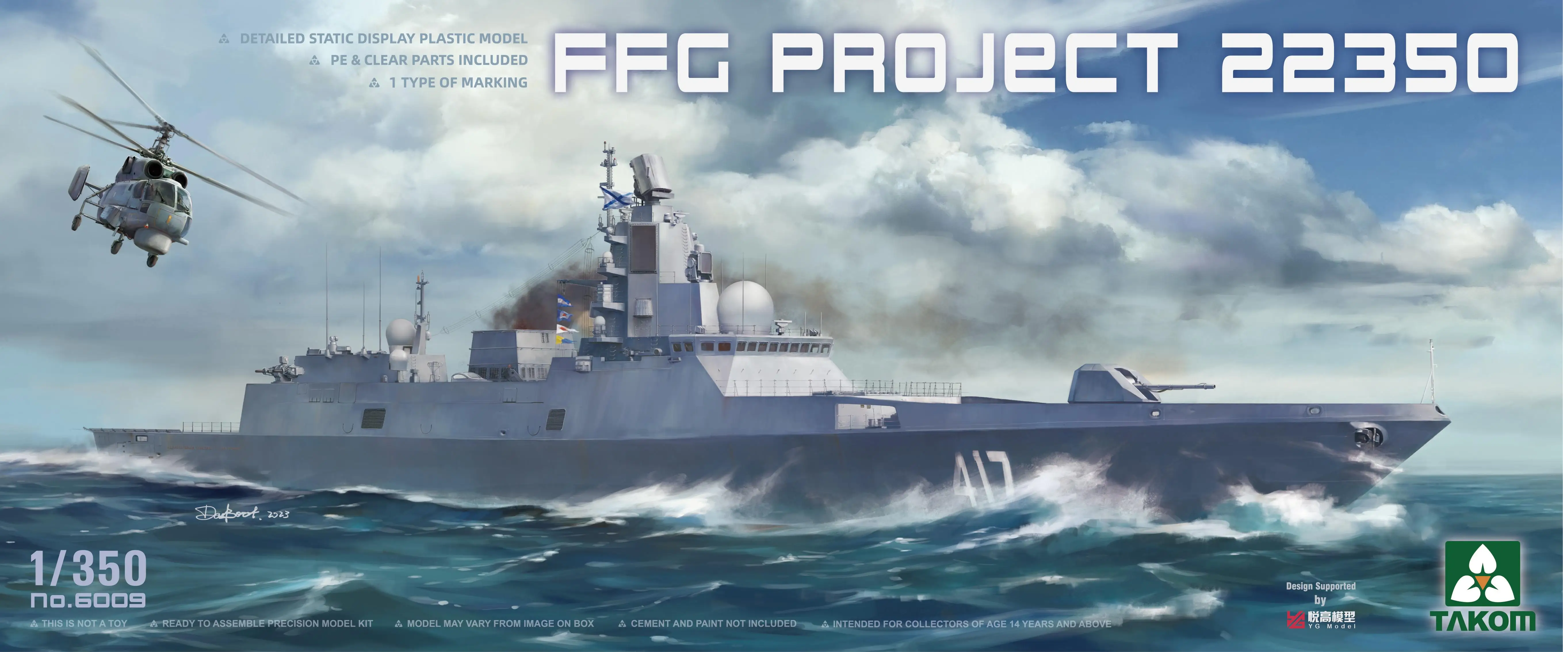 

TAKOM 6009 1/350 Admiral Gorshkov-Class Frigate FFG Project 22350 Model Kit