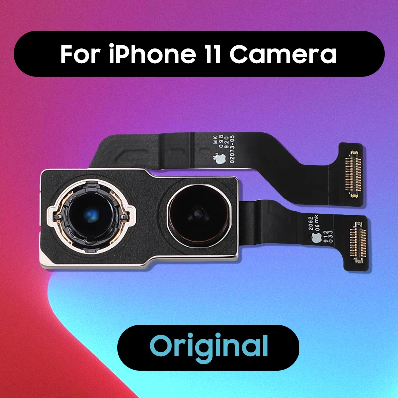 Original back Camera For iPhone 11 Plustraseira Rear Main Big Lens Flex Cable 11 Camera