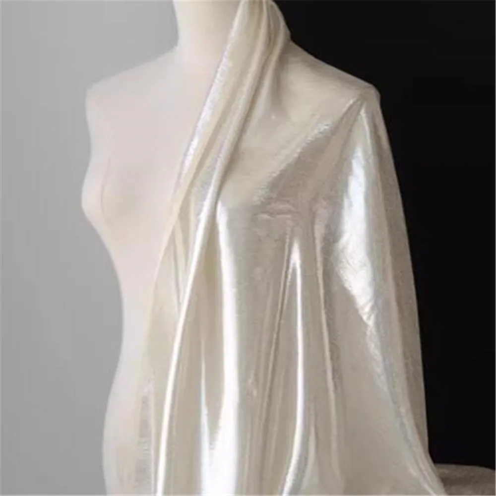 

Popular Modern Sparkle Soft Pure Silk Georgette Metallic Screen Lurex Lame Fabric for Girl Party Shiny Charming Dress