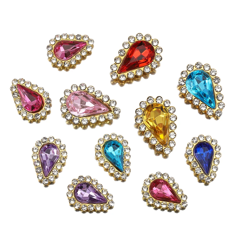 50pcs Crystal Glass Rhinestones Sewn Beads for Jewelry Making Needlework DIY Handmade Bow Supplies