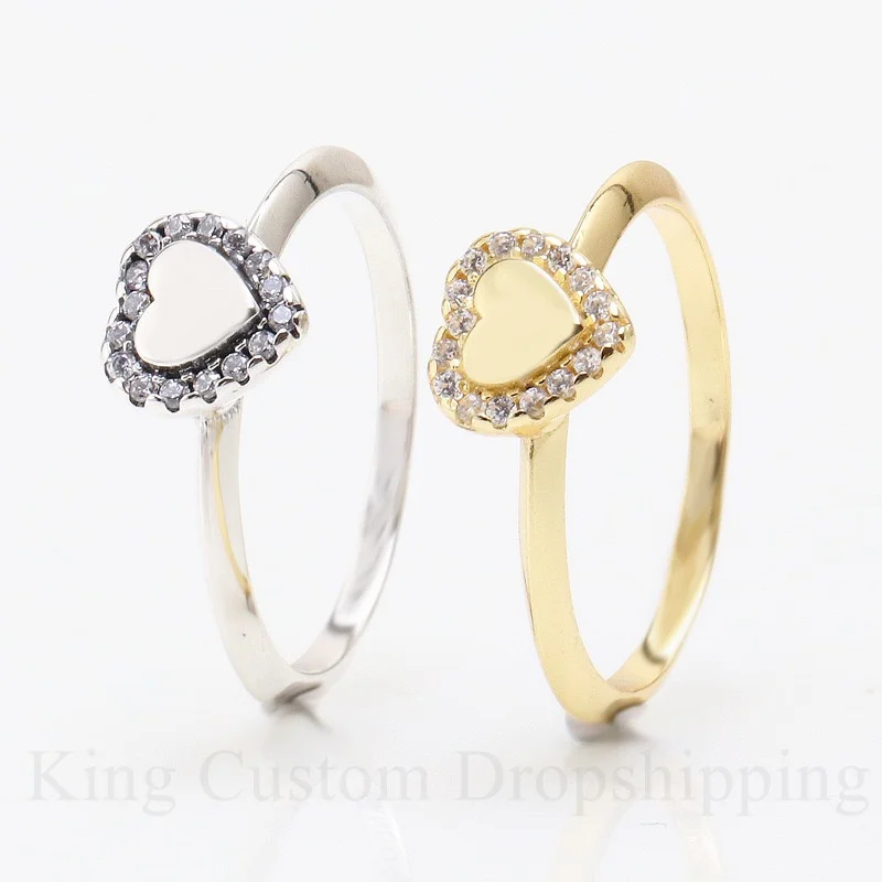 

2025 New Heart Ring for Romantic Valentine's Day Zircon Custom Ring Versatile for Daily Wear Minimalist Sweet Gift for Her