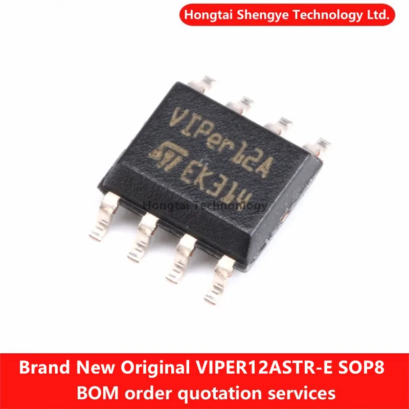 New Original Silk Screen VIPer12A SOP-8 VIPER12ASTR-E PWM Controller Switch IC Chip 0.4A