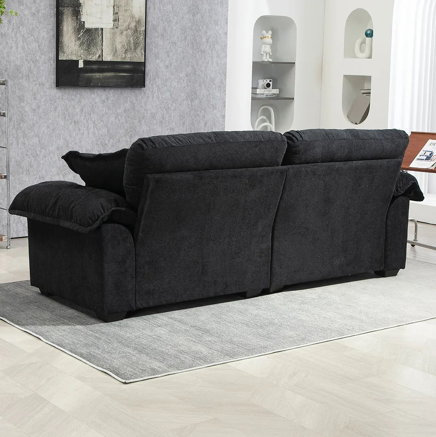 # Convertible Modern Sofa Loveseat Deep Seat 2 Throw Pillows Memory Foam Living Room Apartment Office