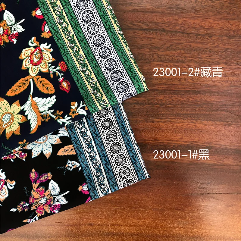 1 meter X 1.48 meter Quality Viscose Fabric Rayon Poplin Dress Shirt Material Wholesale Bohemian holiday style 190g/m