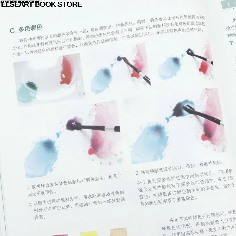 Pemula Cat Air Kursus Ilustrasi Dasar Tutorial Lukisan Buku Seni Lebih Bahagia