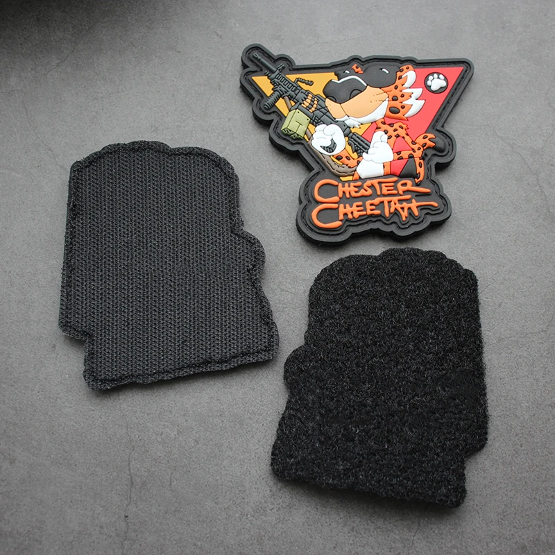 Naszywka 3D PVC Bar-B-Q Bear Chester Cheetah, naszywka taktyczna na hełm z noktowizorem, na torbę, ubrania, kamizelkę, do dekoracji DIY — zdjęcie 5