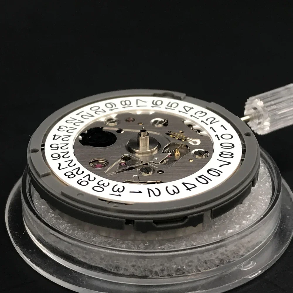 Japanisches Original NH35 NH35A Automatik-Uhrwerk, Krone bei 3 und 6 Uhr, 24 Steine, weißes Datumszifferblatt, Ersatzteile für Uhrenmodifikationen – Detail 4