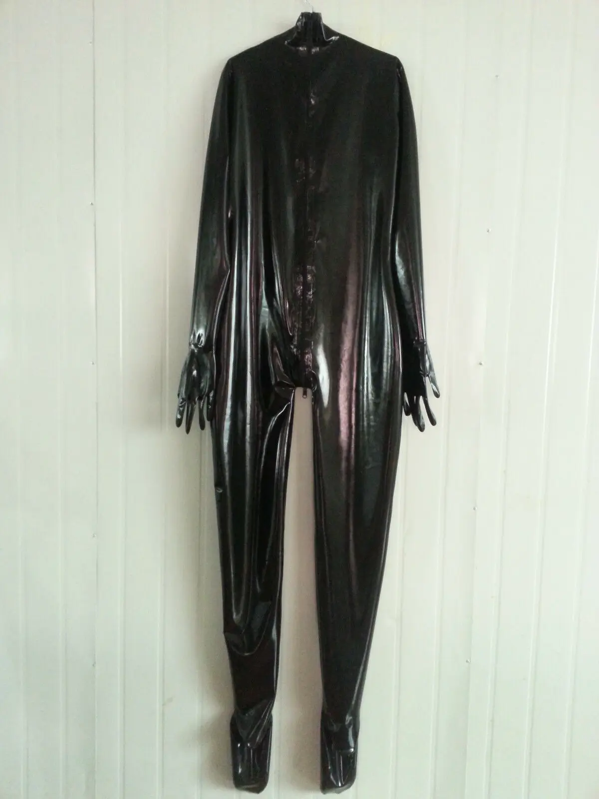 

Latex Rubber Gummi Ganzanzug Catsuit Anzug Zentai Black Suit Size XS-XXL