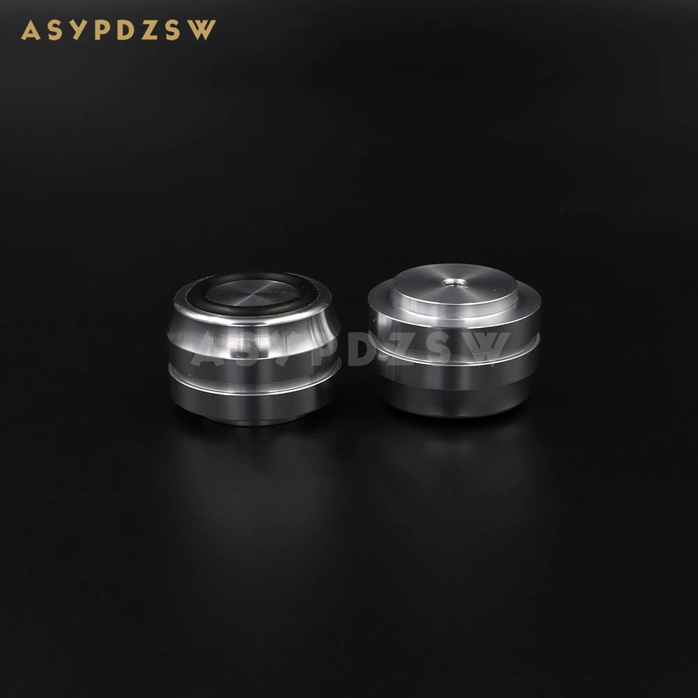 4PCS 33*22mm Grooved shape Full aluminum Amplifier Speaker machine feet Shock pad Silver/Black (Optional)