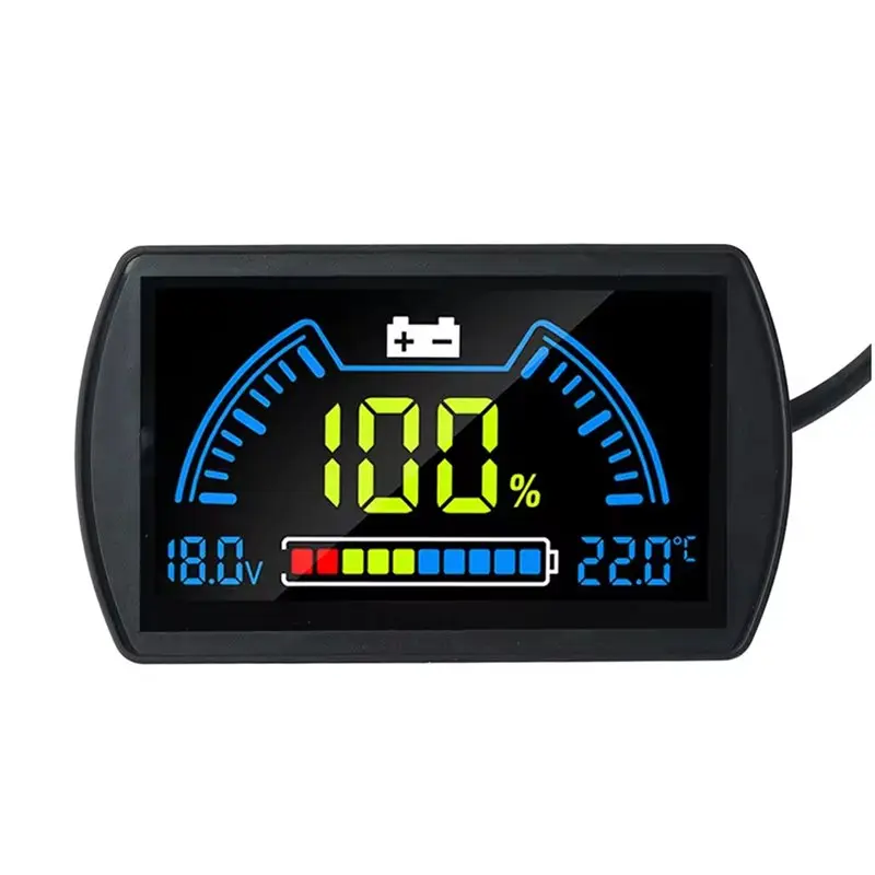 AAAN-For 12V 24V 48V 72V DC7-100V Charge Level Indicator TFT LCD Display For Lead-Acid Lithium Battery Systems