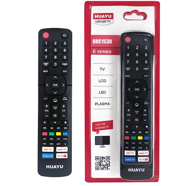 HUAYU URC1530 HISENSE NETFLIX-YOUTUBE-AMAZON KEY LED TV UNIVERSAL CONTROL AMBALAJLI