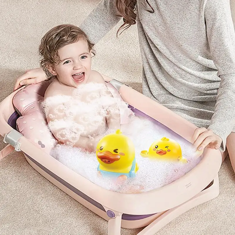 Bath Fountain Toy Yellow Duck Bath Toys Cute Wind Up Water Toys Tub Toys Fun Bath Time Shower Toys For Birthday Aged 3 Boys