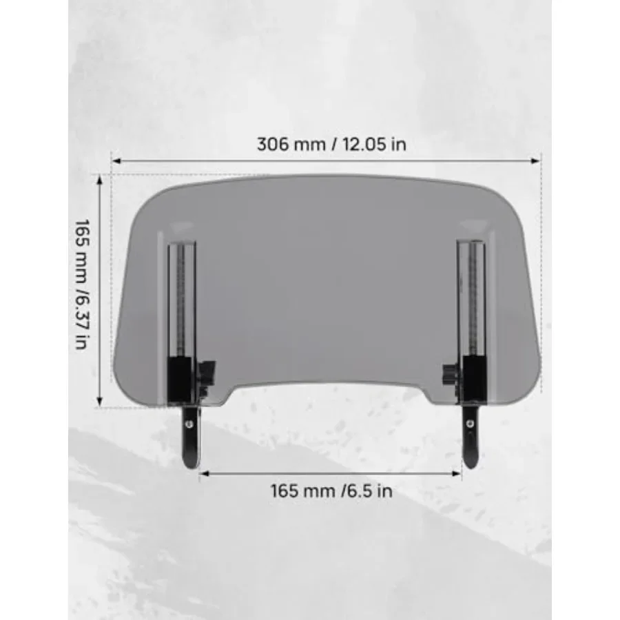 مشابك تمديد الزجاج الأمامي للدراجات النارية قابلة للتعديل مع سبويلر مرتفع من معدن الألومنيوم المحدث لتعزيز الهوائية #4