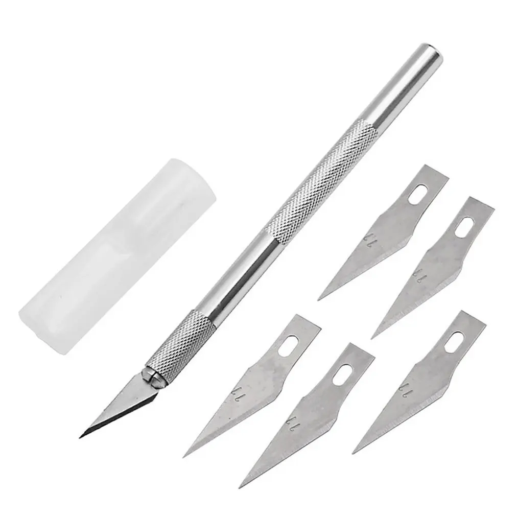 Non-Slip Metal Pen Knife Carving Craft Knife Kit Engraving Cutter Carving Sculpture Paper Cut Knife Phone DIY Repair Hand Tools