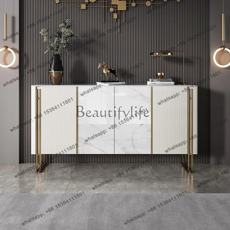 FG Modern simple rock slab entrance cabinet dining side cabinet entry living room storage locker cabinets sideboard home furnitu