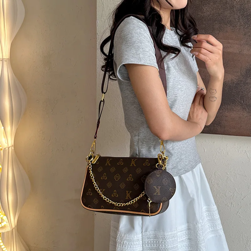 

‌2025 Retro Crossbody Bag - Multi-Way Purse with Chain Strap, Lightweight & Stylish, Versatile Handbag for Women