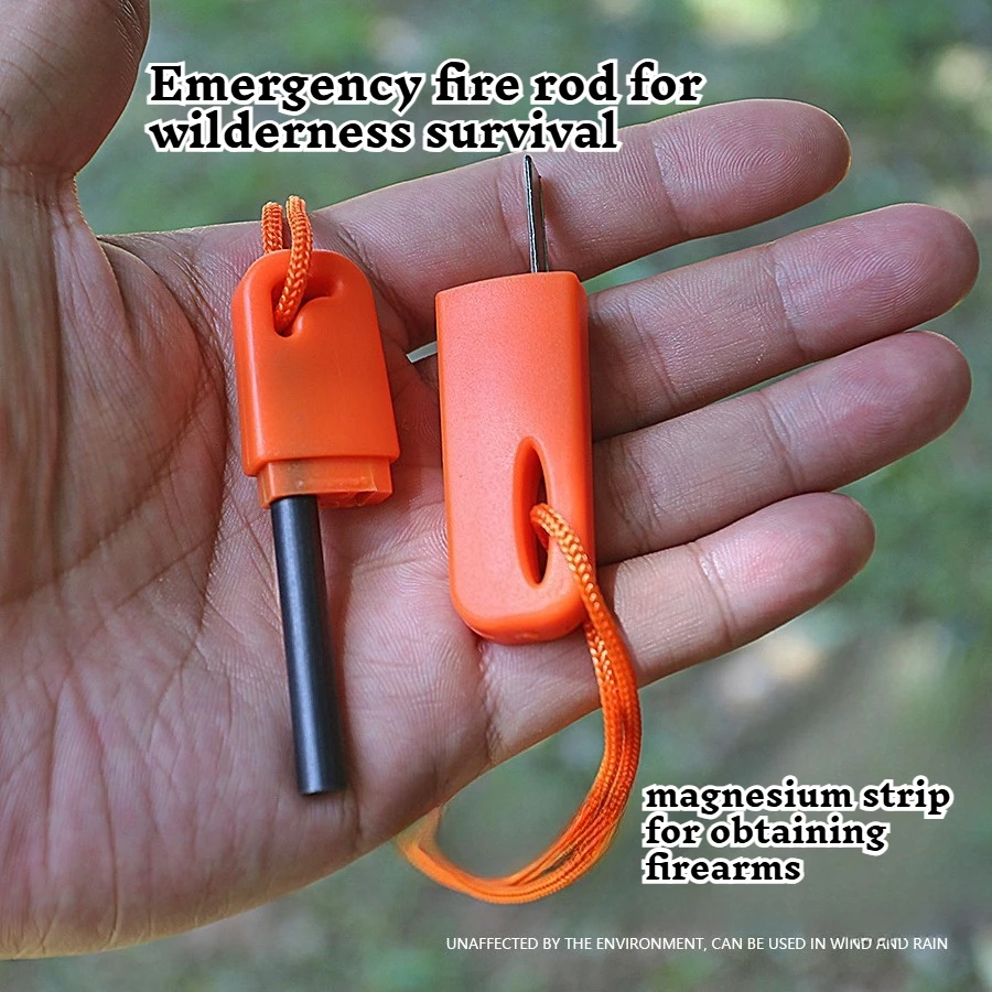 

4PCS Outdoor Survival Emergency Fire Stick Outdoor Camping Hiking Survival Magnesium Strip Sawtooth Scraper