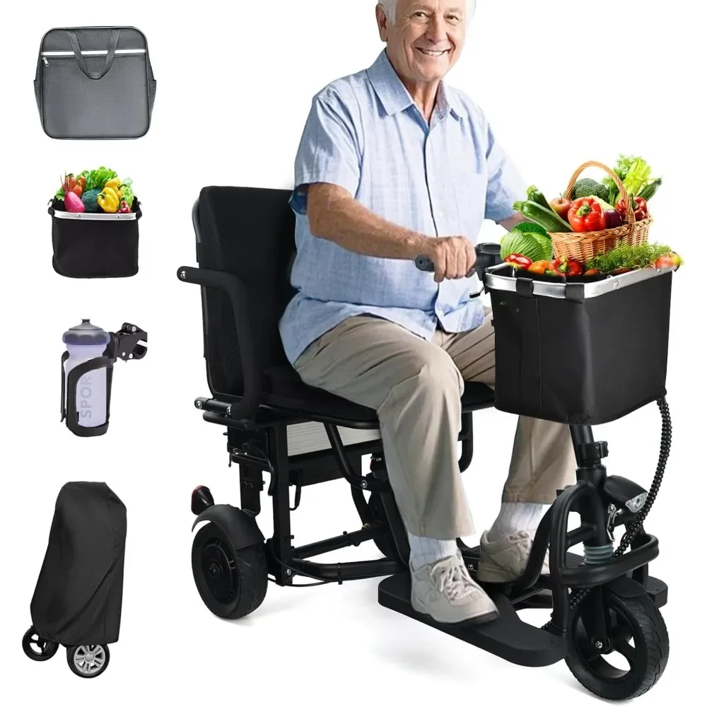 

Lightweight Folding Scooter for Seniors,Automatic Cruise Control, 3 Gear Speed, Airline Approved Mobility Scooters for Adults