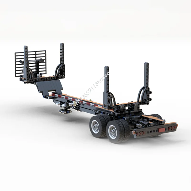 472 Stück MOC Logging Trailer 1 LKW Technisches Modellbauspielzeug Blöcke Konstruktion Zusammenbauen DIY Weihnachtsgeschenk Kreative Idee