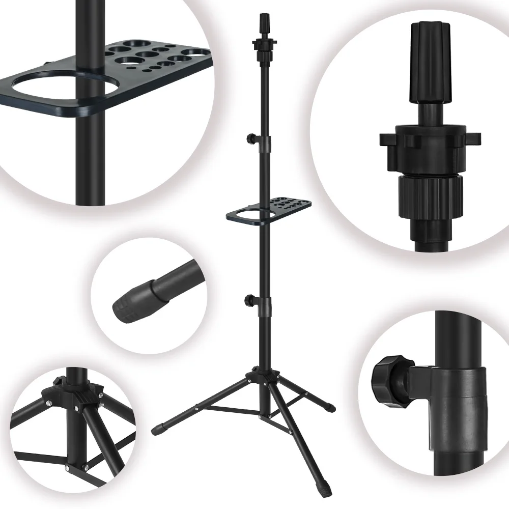 ขาตั้งหัวหุ่นปรับระดับได้ 50 นิ้ว สำหรับงานเสริมสวย ทำผม พร้อมถาดใส่อุปกรณ์ คอสเพลย์ ฝึกซ้อมในร้านเสริมสวย