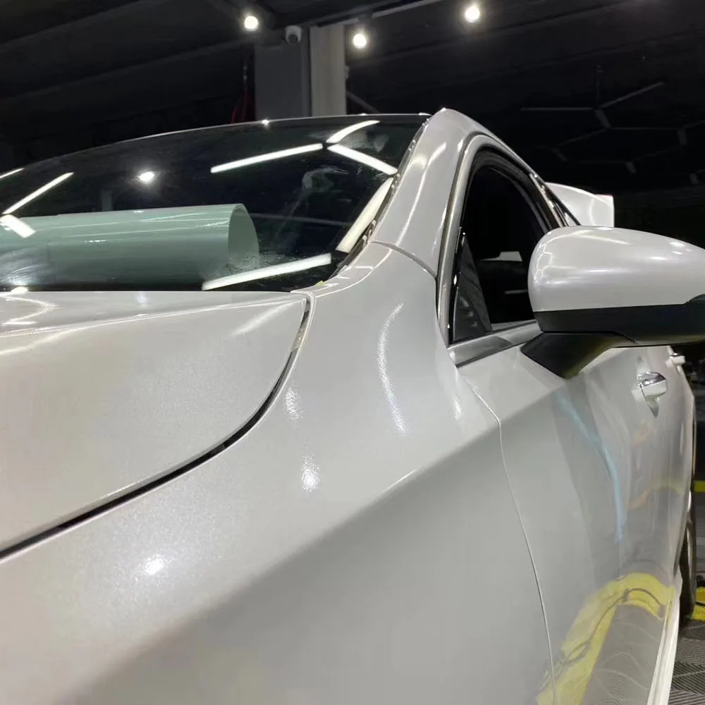 

Белая однонаправленная краска для ПЭТ-подложки из углеродного волокна, глянцевая металлическая виниловая литая пленка для автомобиля, виниловая пленка для автомобиля «сделай сам»