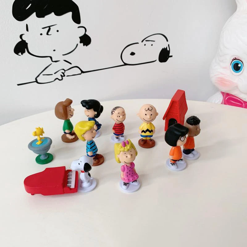 Japan Cartoon Erdnüsse Snoopy Charlie Sally Woodstock Mini Figur Modell Spielzeug Miniatur Kuchen Menschen Sammlung Requisiten Geburtstag Geschenk – Detail 1