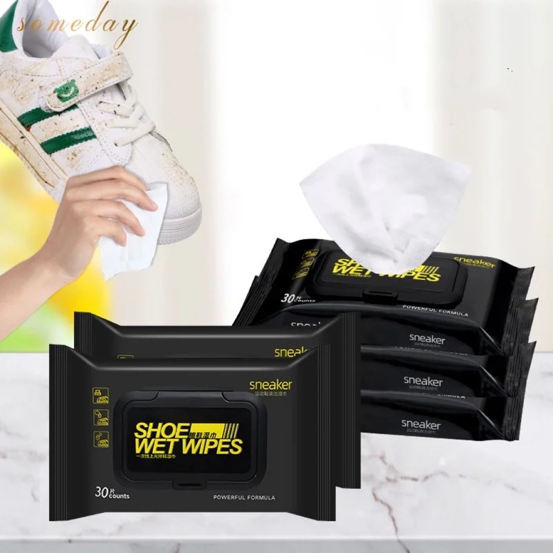 Disposable white shoe polishing wet wipes sneaker cleaning, decontamination,shoe polishing wet wipes, sports shoe cleaning agent