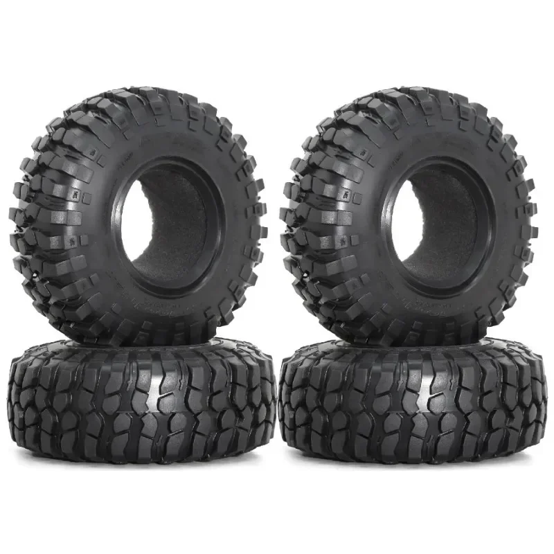 4PCS 106mm 1.9  Rubber Tire Wheel Tyre for 1/10 RC Crawler Car Axial SCX10 II III 90046 Trxs TRX4 RC4WD D90 Redcat MST