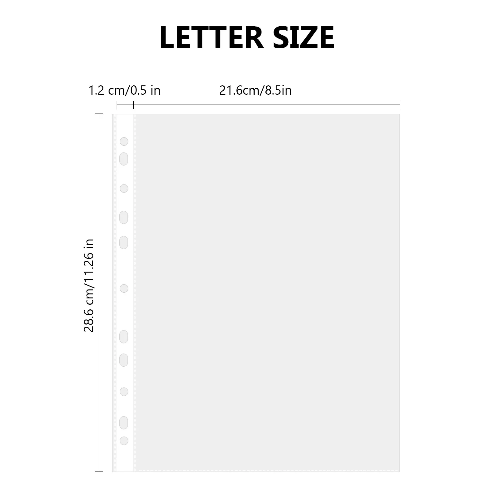 EAGLE 11 Fori Copriletto Protezioni Formato Lettera 100 Pezzi Buste per Documenti Trasparenti per Raccoglitori, Presentazioni, Menus e Progetti Scolastici