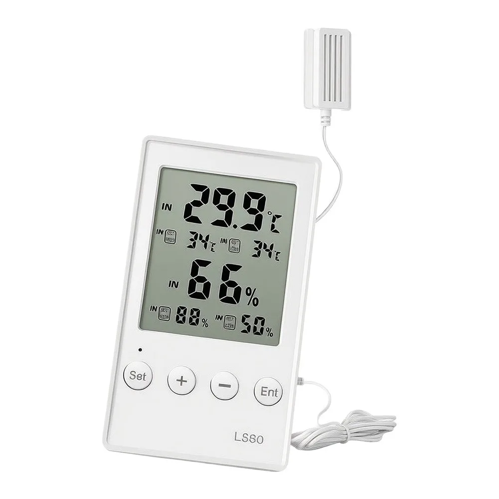 Thermometer Hygrometer for Refrigerator and Monitoring Supporting Wide Temperature Range and High Humidity Precision