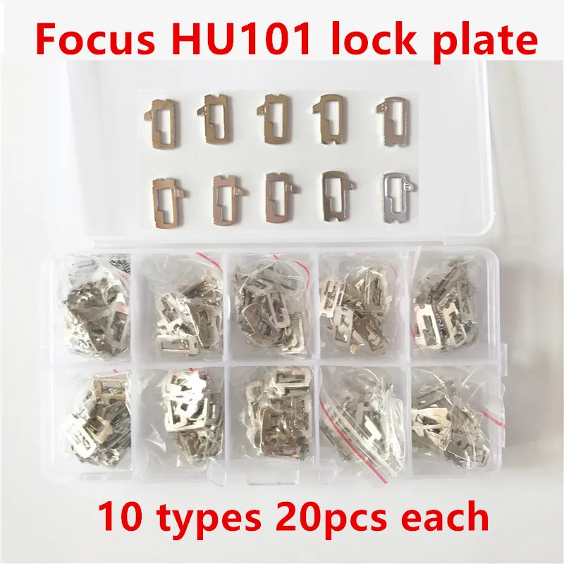 200Pcs/lot for HU101 brass Car Lock Repair Accessories Car Lock Reed Lock Plate For ford Focus 10 types each 20pcs