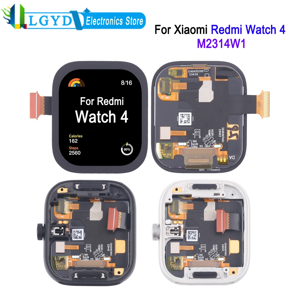Квадратный AMOLED-экран 1.97 дюйма для Xiaomi Redmi Watch 4 2023, M2314W1, ЖК-дисплей, сенсорный экран, запасная часть для ремонта