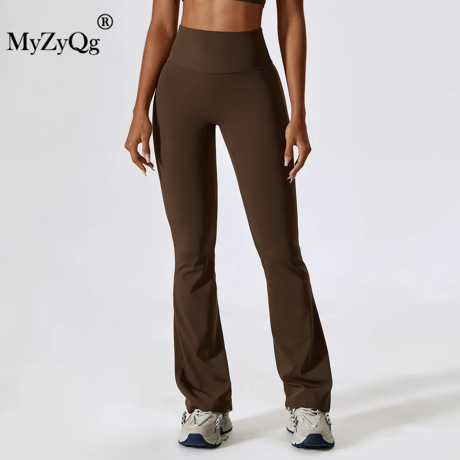 MyZyQg Women Autumn Wide Leg Tight Hip Lift Yoga Flare Dance High Waist Micro-stretch Casual Sports Pants Sweatpants