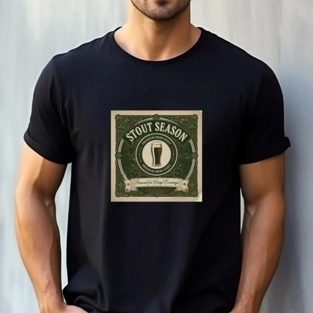 Stout Season Shirt Beer Label Graphic Tee Vintage Brewery Logo T-Shirt Unisex Softstyle Craft Beer Shirt Y2K Retro Style Classic
