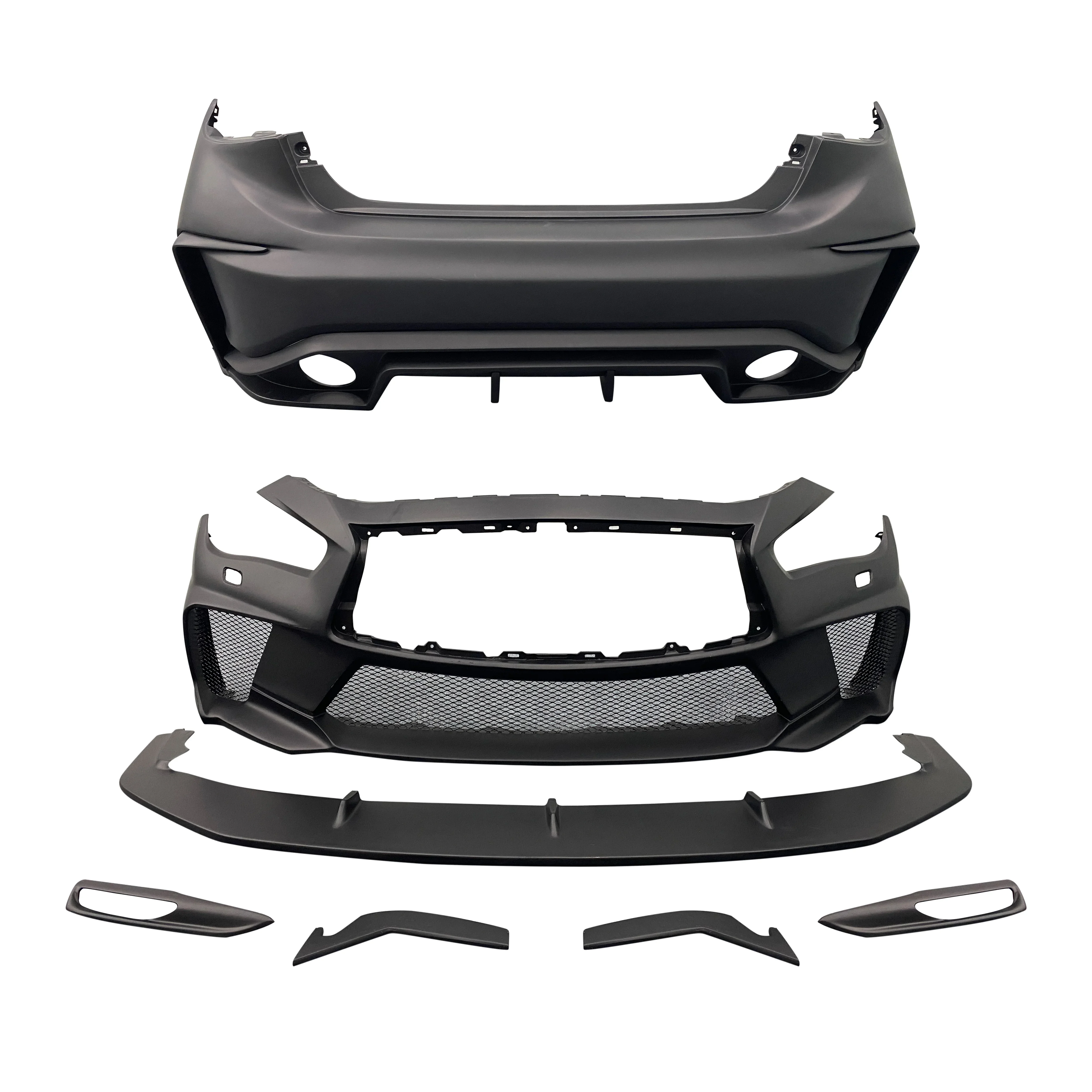 

High quality fiber glass body kit front bumper rear bumper for Q50 customcustom