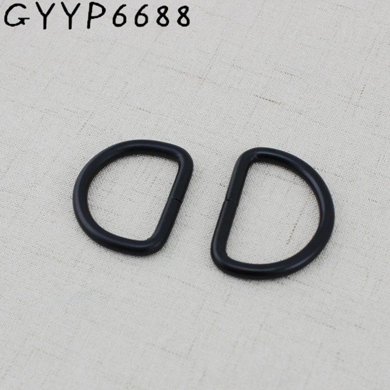 

10pcs 32mm 38mm Dark black bags' polished nickel inside bags metal accessory alloy Cast Solid non welded d ring DIY Bag Parts