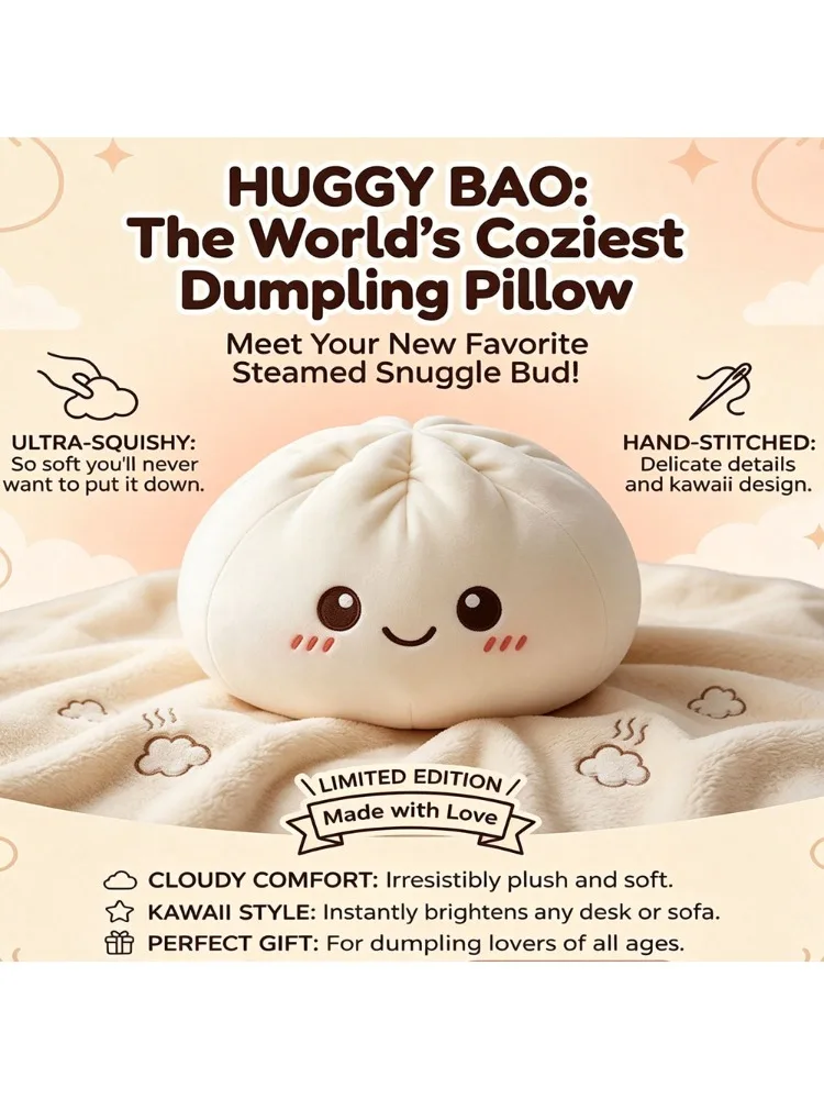 25CM Jumbo Dumpling Quetschspielzeug Riesiger Maltose Squishy Stressball Weicher Entspannungs-Sensorik-Fidget-Handspielzeug für Erwachsene zur Angstlinderung