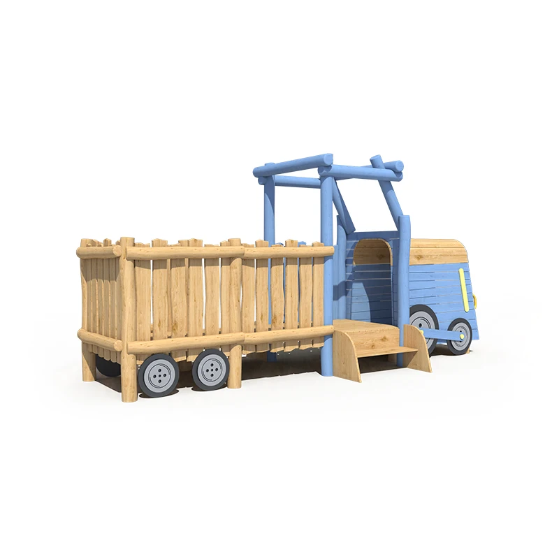 CE Certified  Bus-Shaped Outdoor Playground, Kindergarten Interactive Exploration Car, Children's Physical Training Toy
